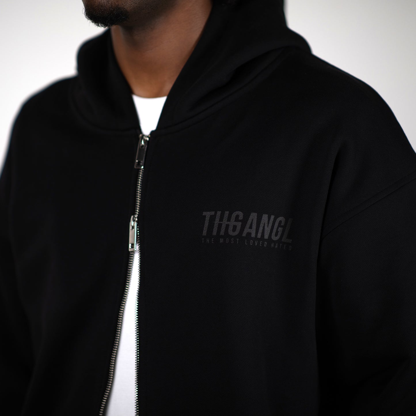 THGANGL Premium Weight Zip Up Hoody - Black/Stealth