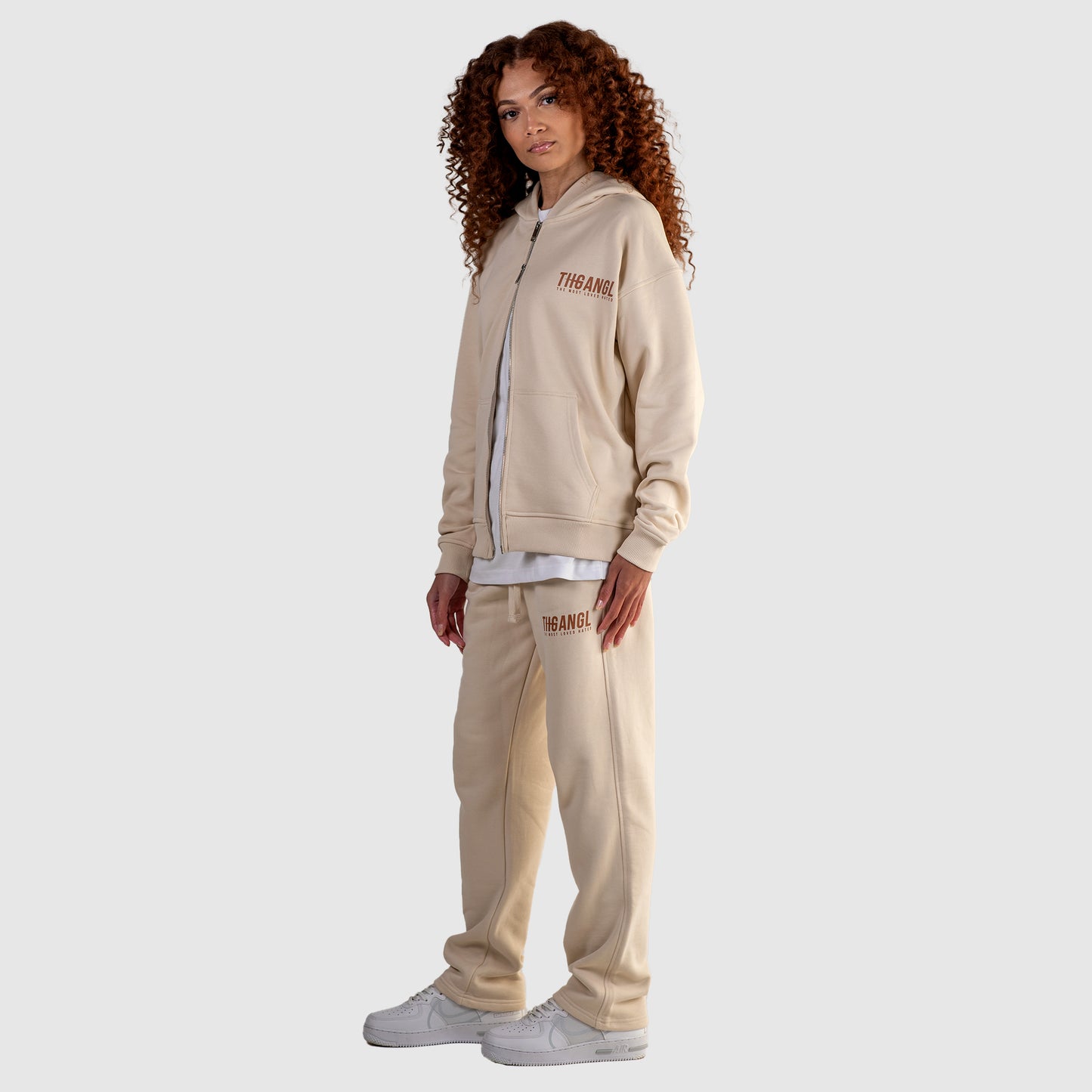 THGANGL Premium Weight Relaxed Fit Sweatpants - Oatmeal