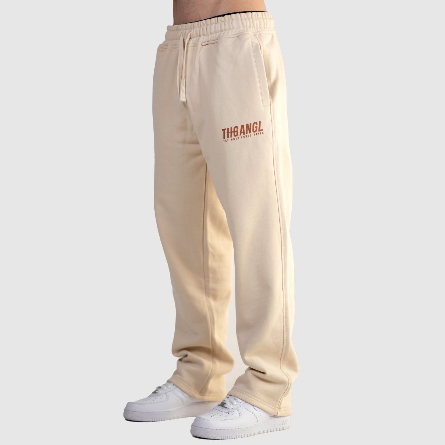 THGANGL Premium Weight Relaxed Fit Sweatpants - Oatmeal