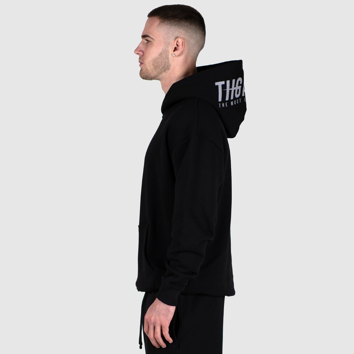 TOA Regular Fit Premium Weight Pullover Hoody - Black/Ultimate Grey