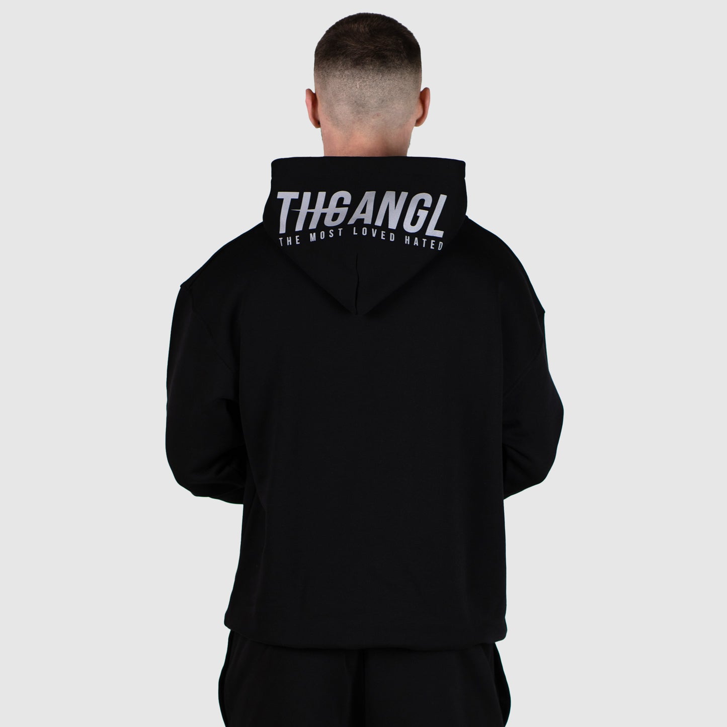 TOA Regular Fit Premium Weight Pullover Hoody - Black/Ultimate Grey