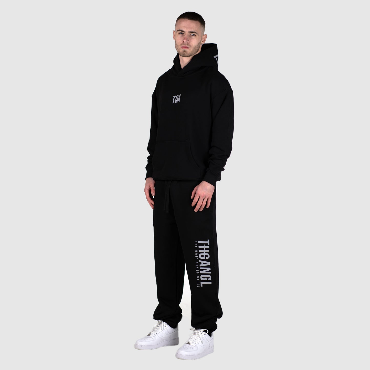TOA Regular Fit Cuffed Joggers - Black/Ultimate Grey