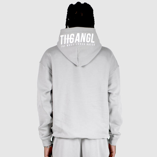 TOA Regular Fit Premium Weight Pullover Hoody - Ultimate Grey/White