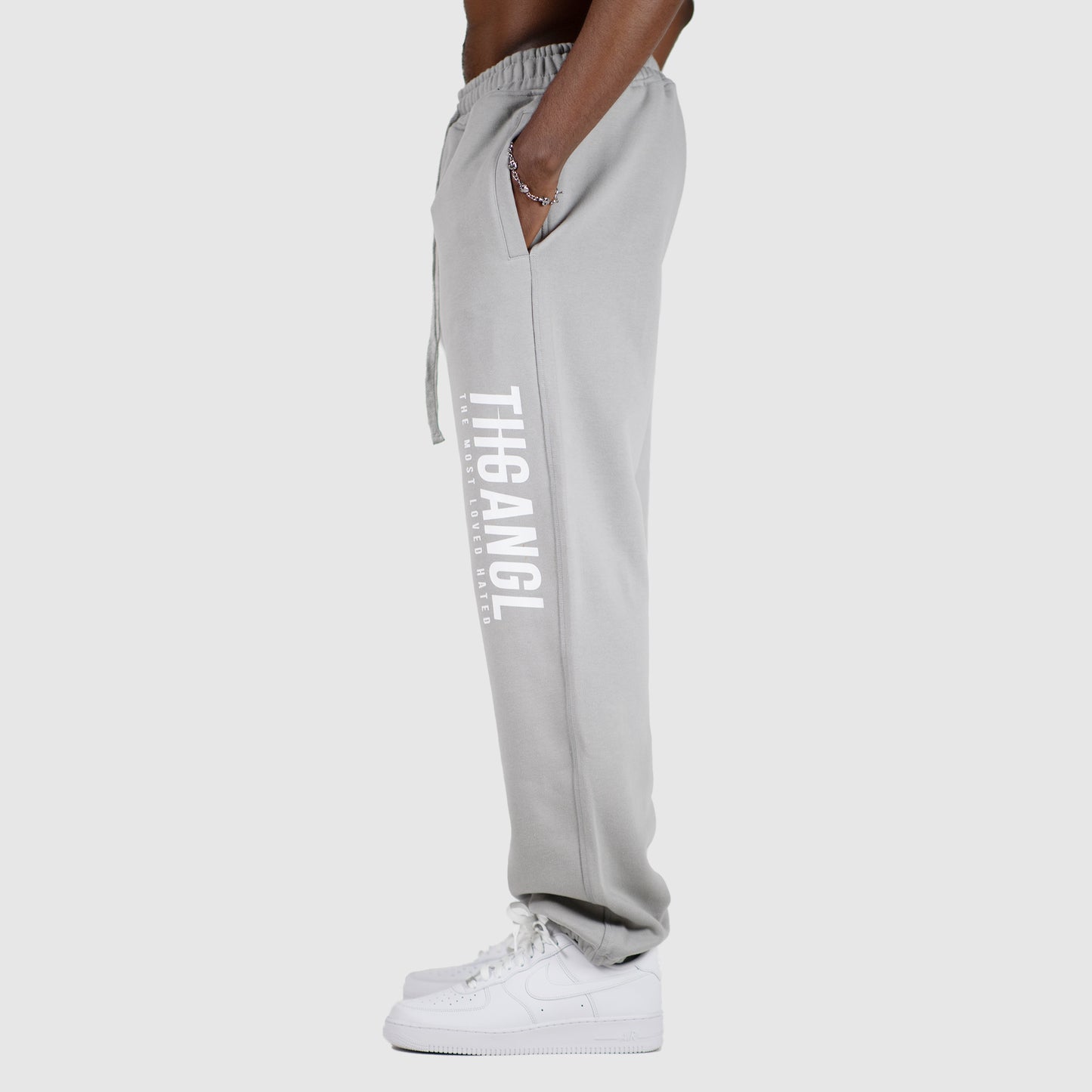 TOA Regular Fit Cuffed Joggers - Ultimate Grey/White