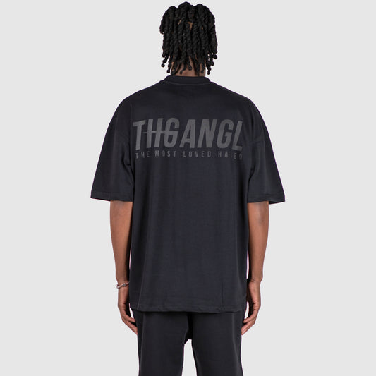 THGANGL Oversized Premium Weight Cotton T-Shirt - Black/Stealth