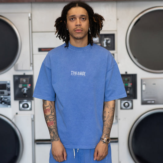 Washed Basic T-Shirt - Blue