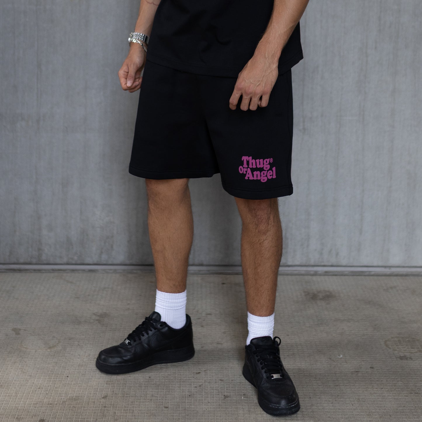 Cooper Sweat Shorts - Black/Sparkling Grape