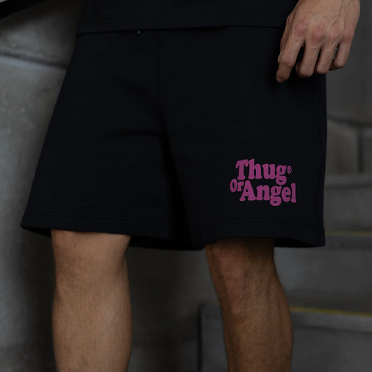 Cooper Sweat Shorts - Black/Sparkling Grape