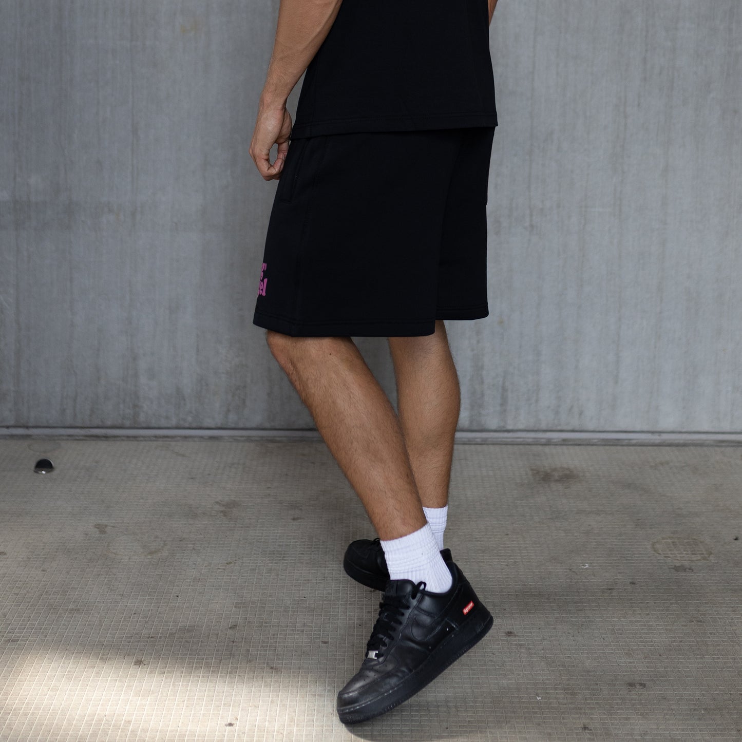 Cooper Sweat Shorts - Black/Sparkling Grape
