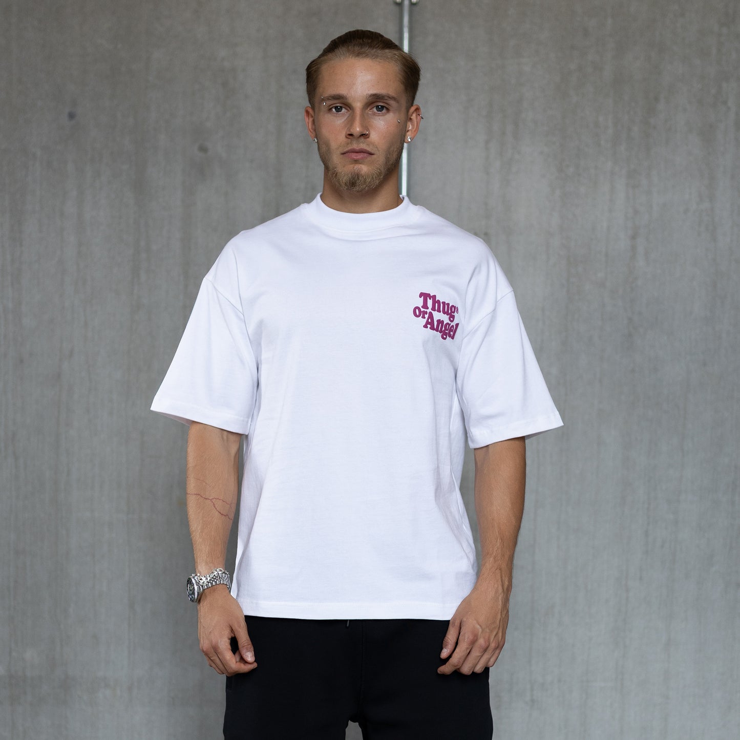 Cooper T-Shirt - White/Sparkling Grape