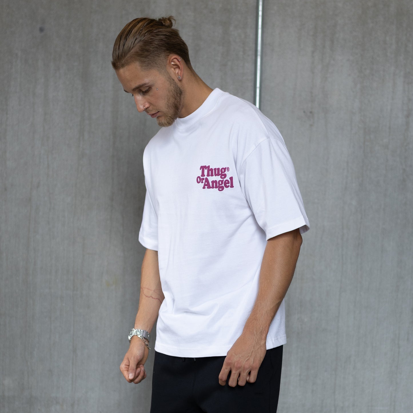 Cooper T-Shirt - White/Sparkling Grape