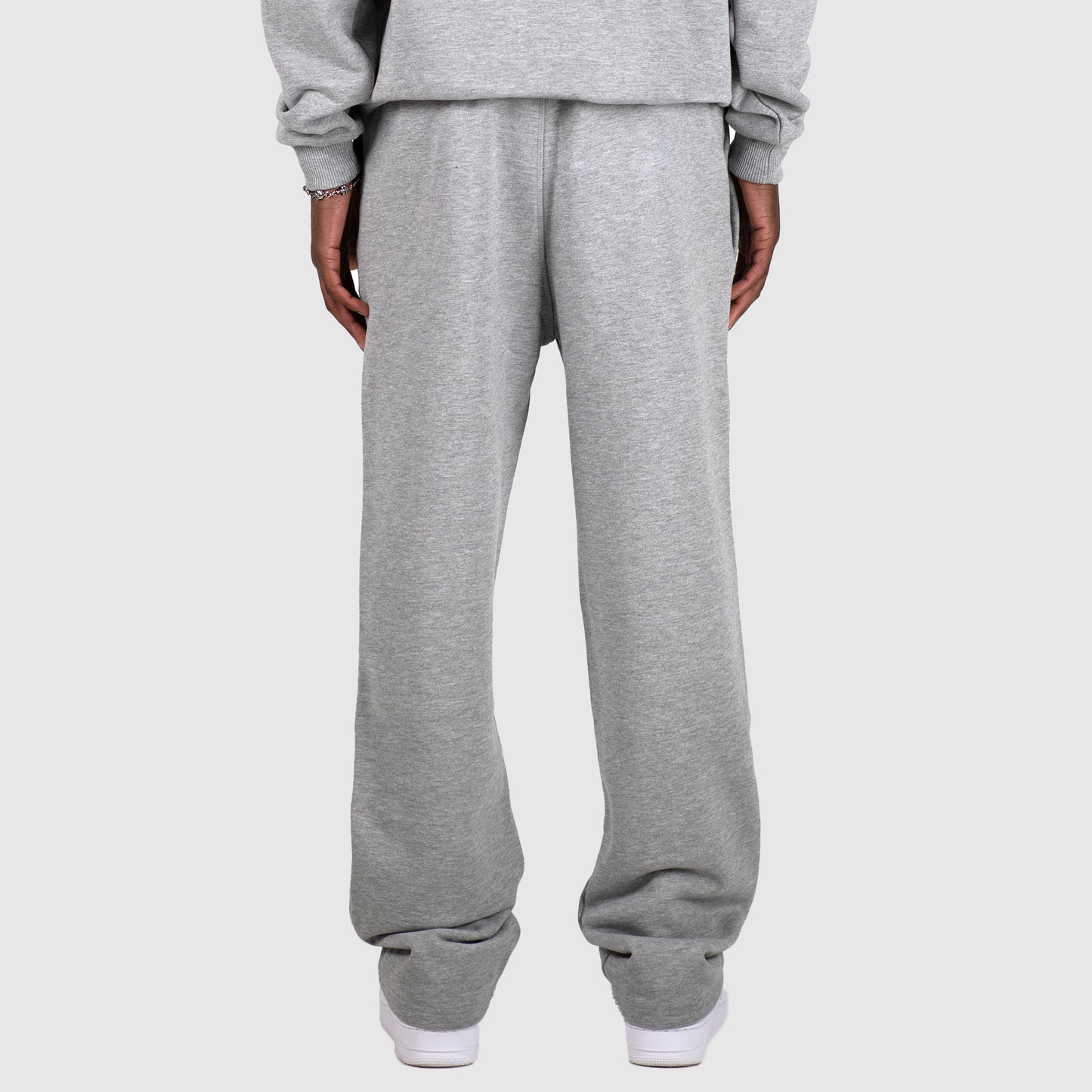 Holiday Straight Joggers - Grey Marl/White