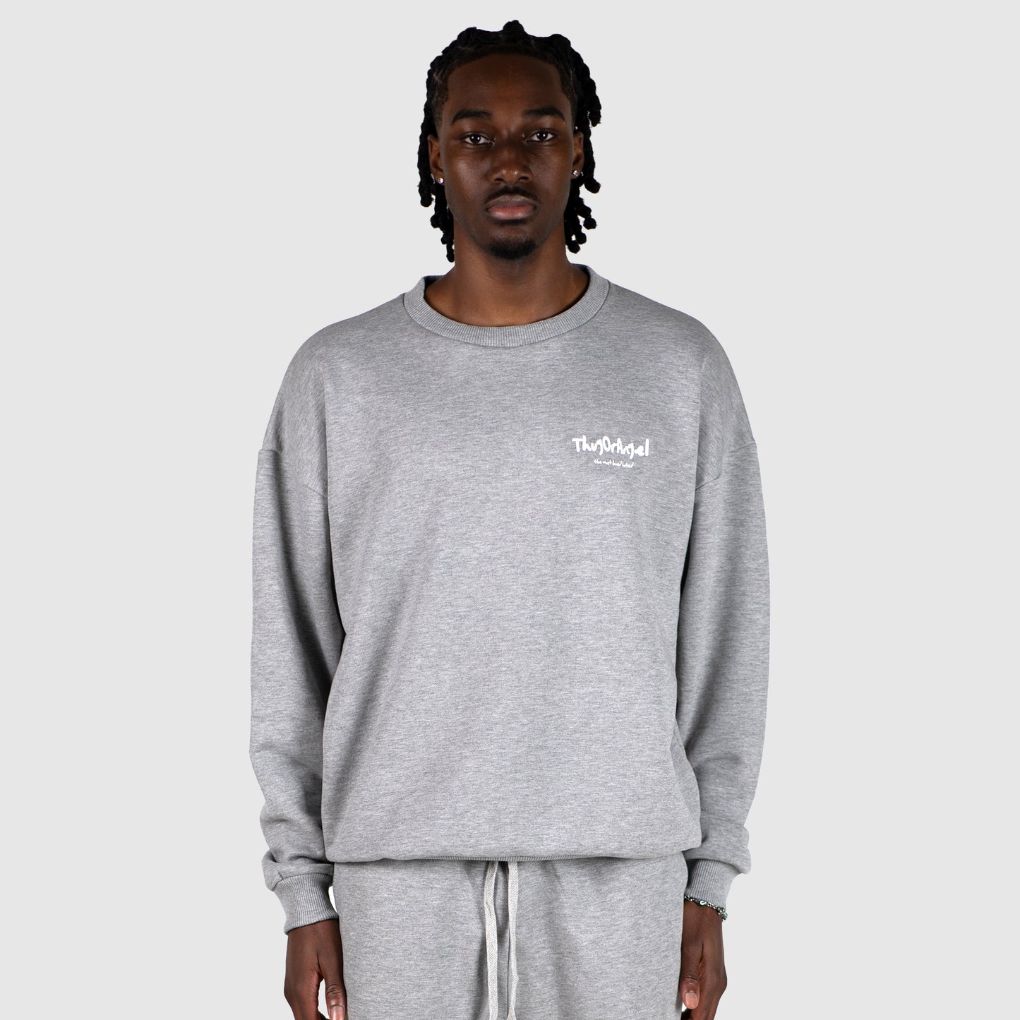 Holiday Crew Sweatshirt - Grey Marl/White