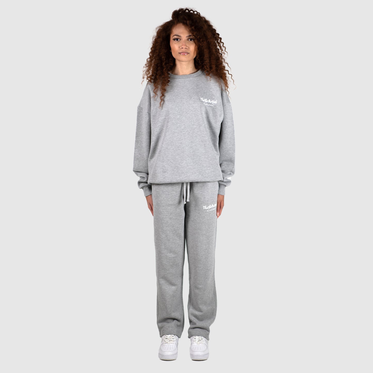 Holiday Crew Sweatshirt - Grey Marl/White