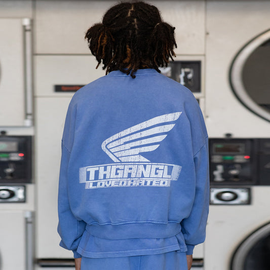 Washed Team Sweatshirt - Blue