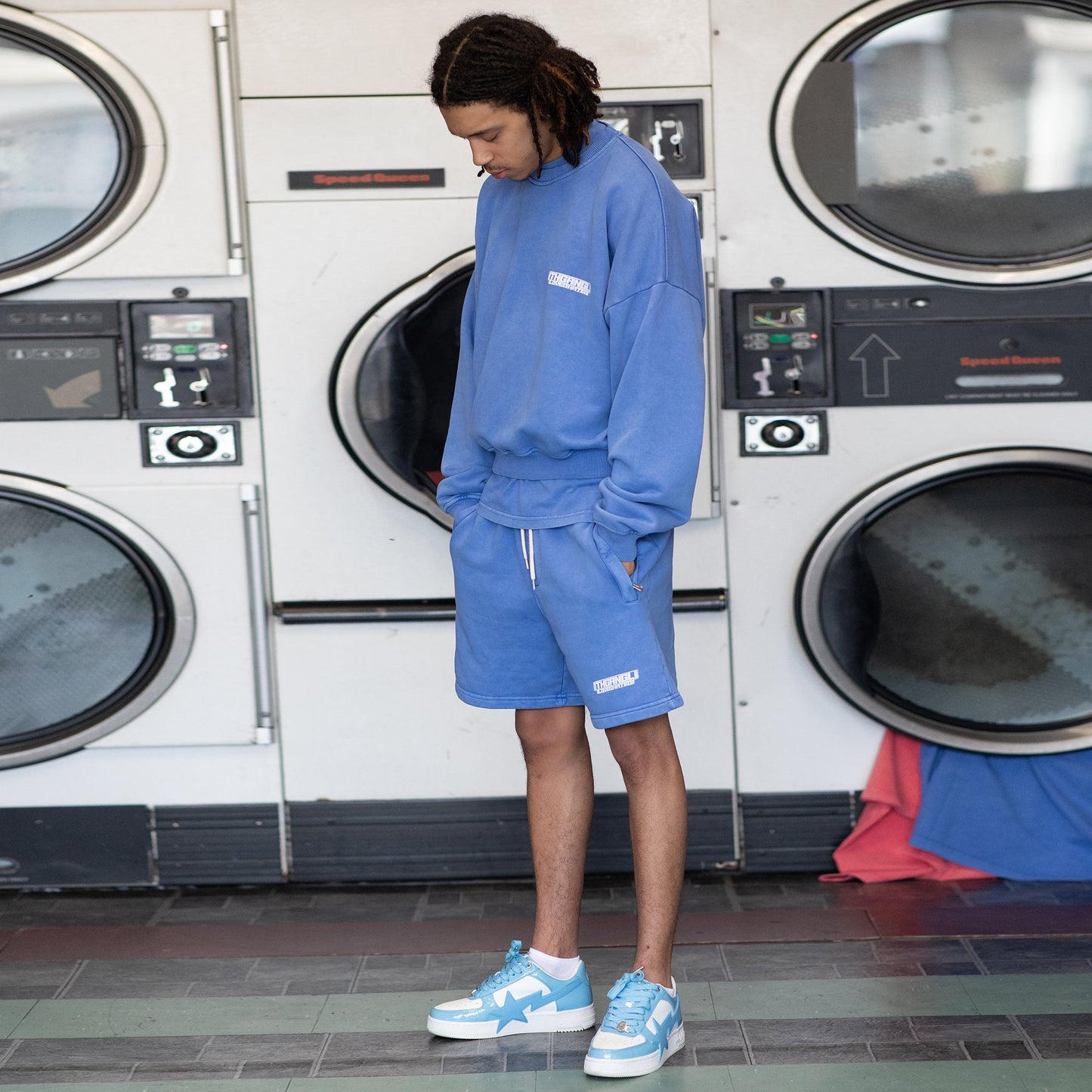 Washed Team Sweatshirt - Blue