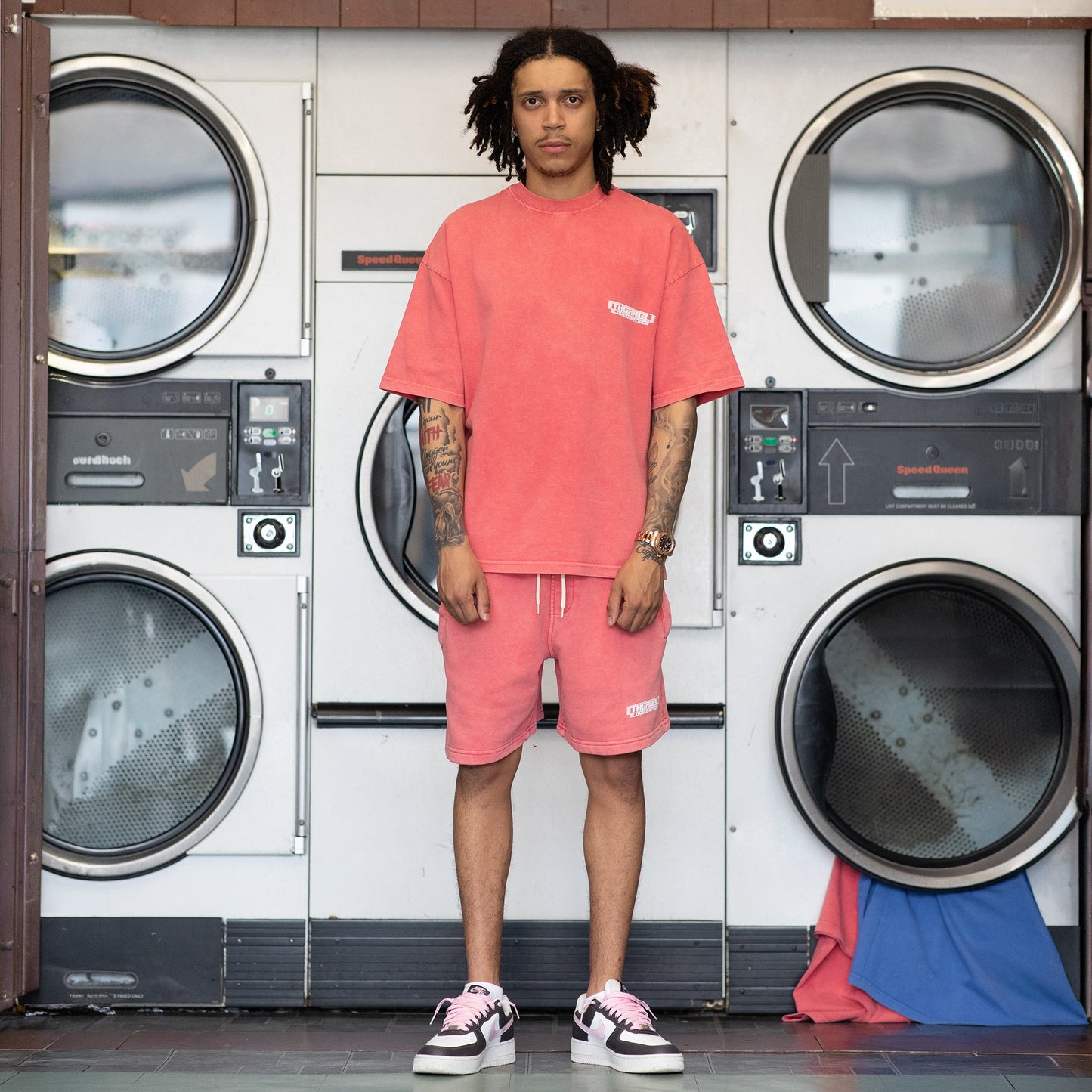 Washed Team T-Shirt - Pink