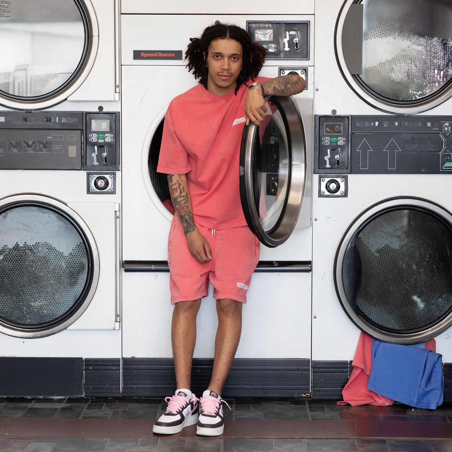 Washed Team T-Shirt - Pink