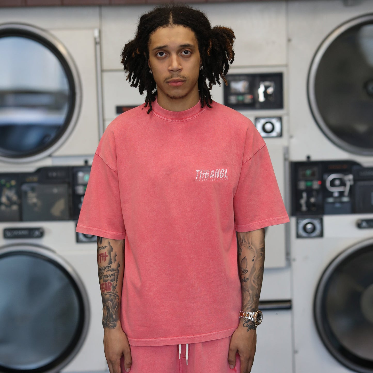 Washed Uniform T-Shirt - Pink