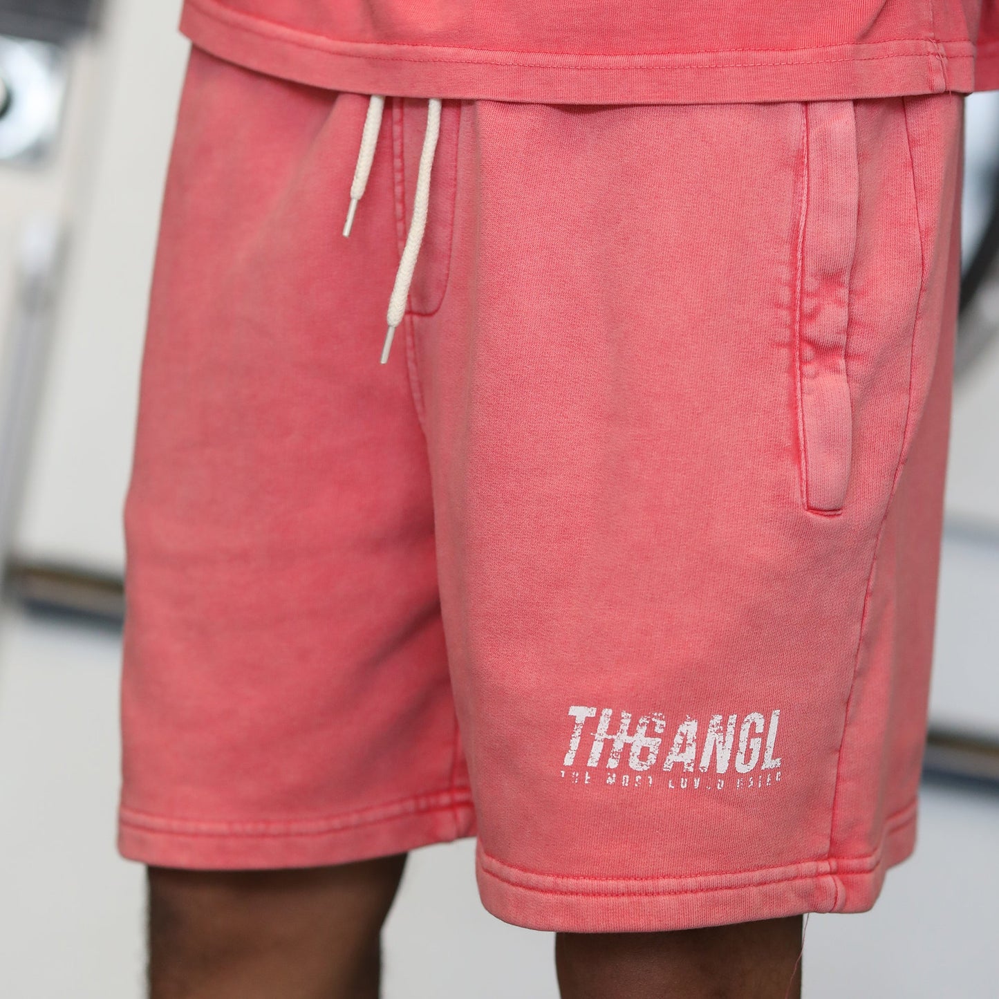 Washed Uniform Shorts - Pink