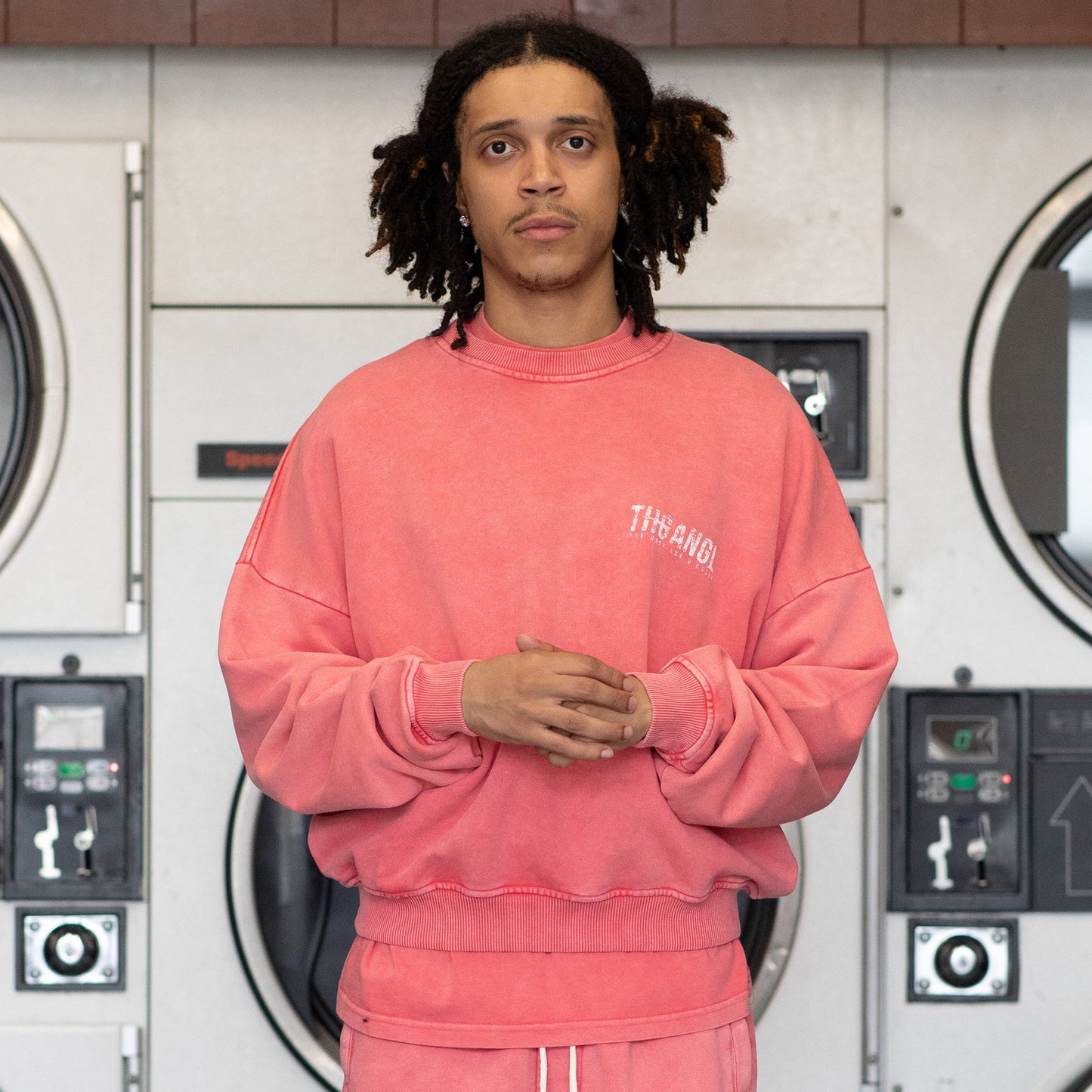 Washed Uniform Sweatshirt - Pink