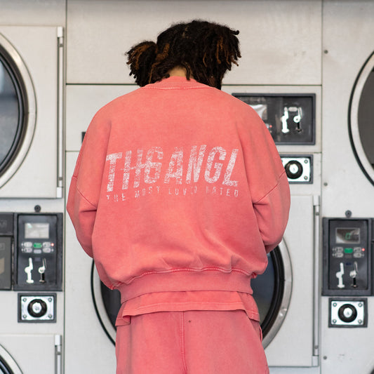 Washed Uniform Sweatshirt - Pink