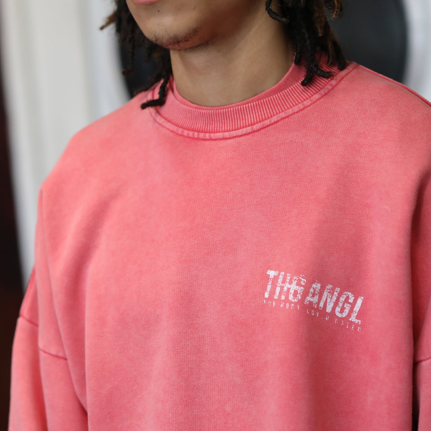 Washed Uniform Sweatshirt - Pink