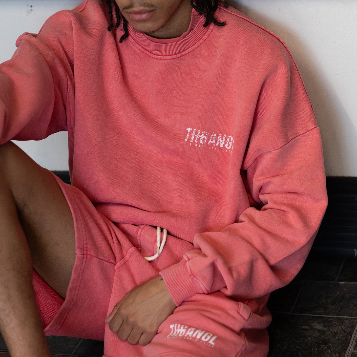 Washed Uniform Sweatshirt - Pink